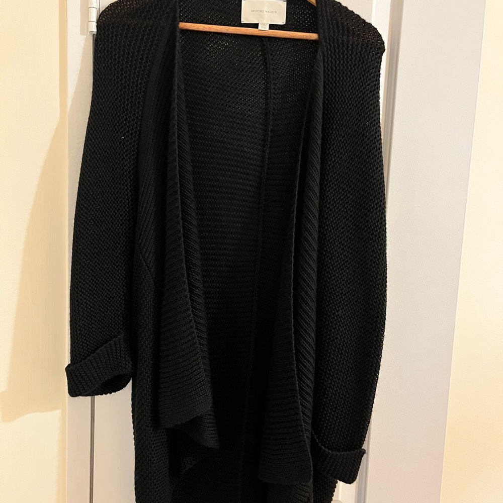 Brochu Walker Elegant Black Cardigan Sweater